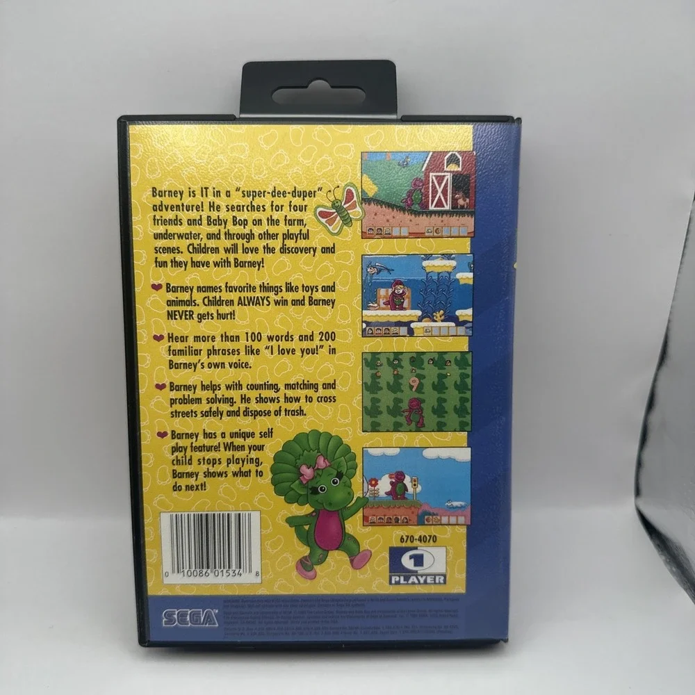 Barney Hide and Seek SEGA Genesis Game Cartridge & Case VGC